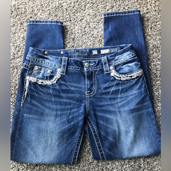 BRAND NEW MISS ME SIZE 27 MIDRISE ANKLE SKINNY DENIM JEANS - Picture 3 of 11